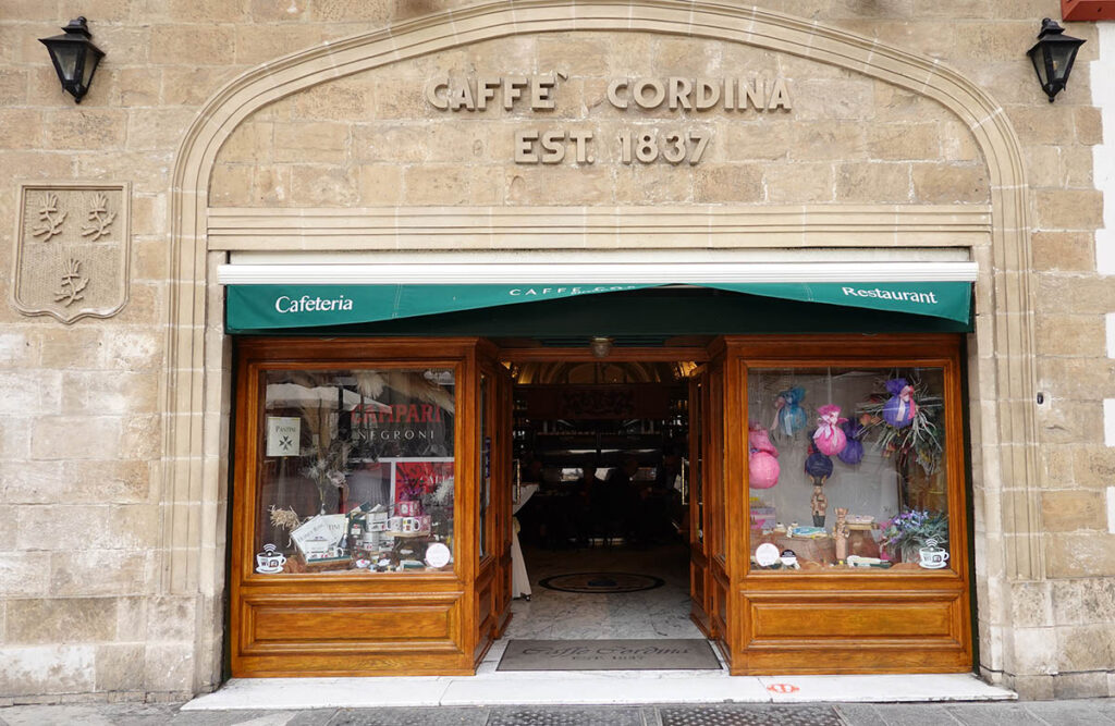 The famous Caffé Cordina in the middle of Valletta.