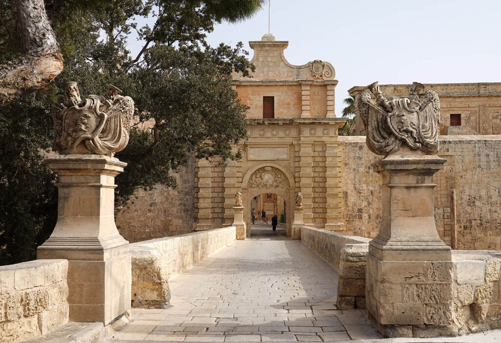 The entrance to the old city of Mdina, first capital of Malta.