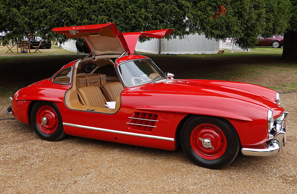 The gull wing doors on this 1955 Mercedes 300 SL Coupé really defined the car.