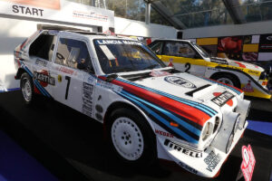 One of two Lancia rally cars on sale, this Delta S4 Group B was Henri Toivonen's last WRC winner. Supercharged and turbocharged, its 1,800cc engine produces 480bhp.