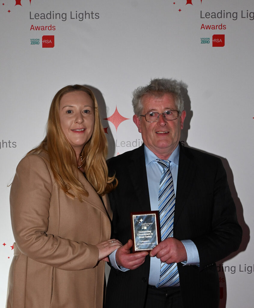 Pat Foudy, with his daughter Mary, at the Leading Lights Awards ceremony at Croke Park.