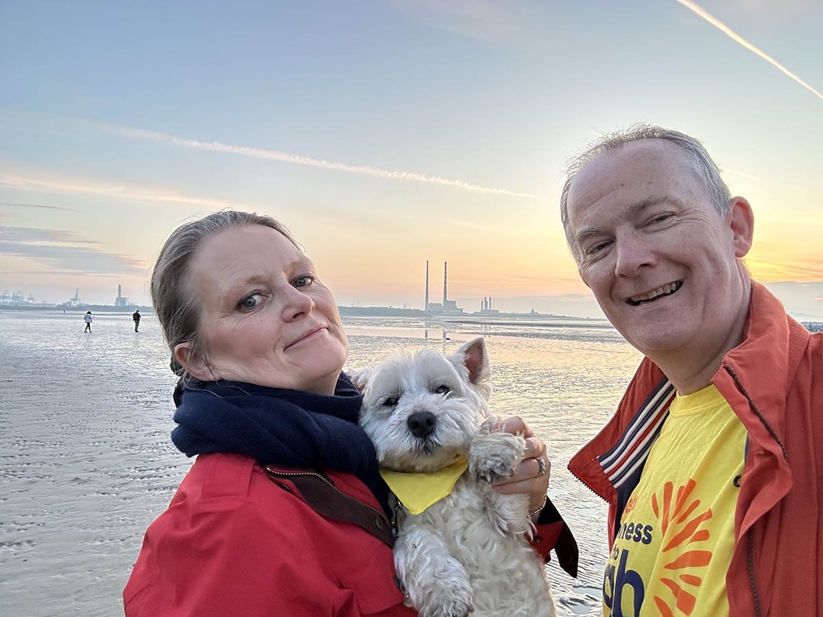 I brought the hoomans on the Darkness into Light walk at Sandymount Strand.