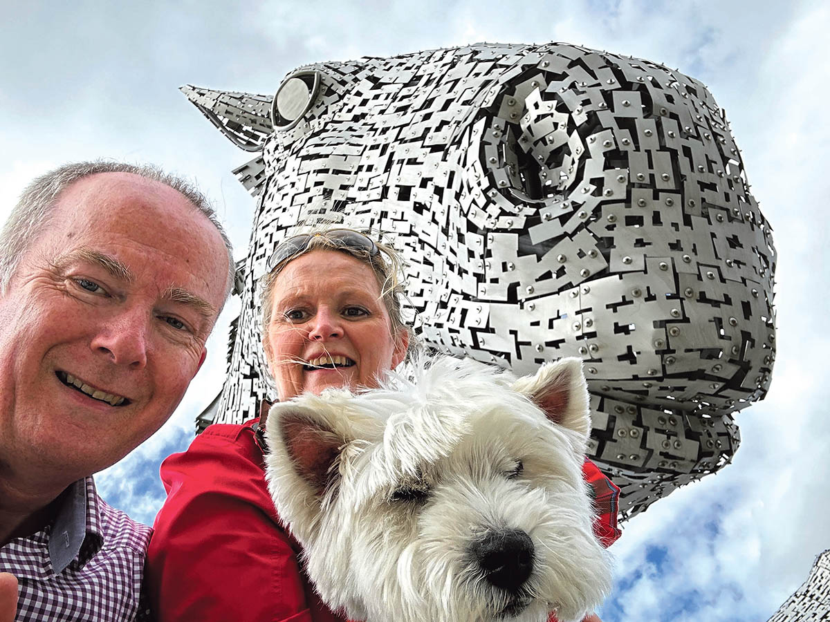 The Kelpies are two enormous horsies.