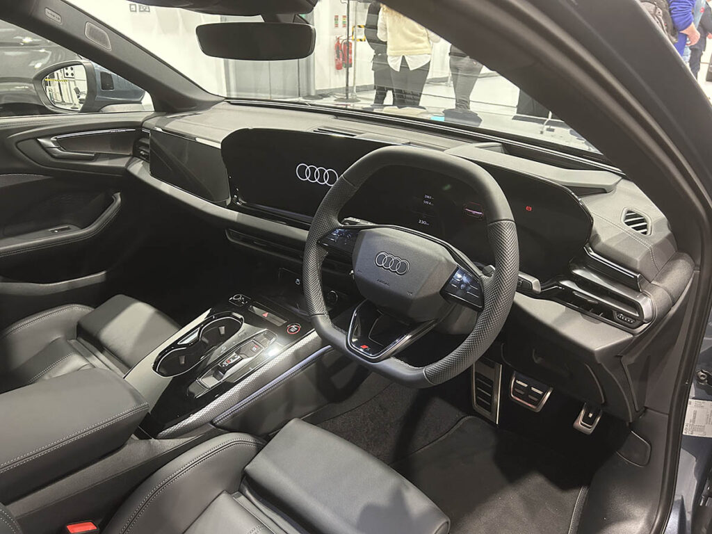 An interior view of the new Audi A5, which replaces the A4.